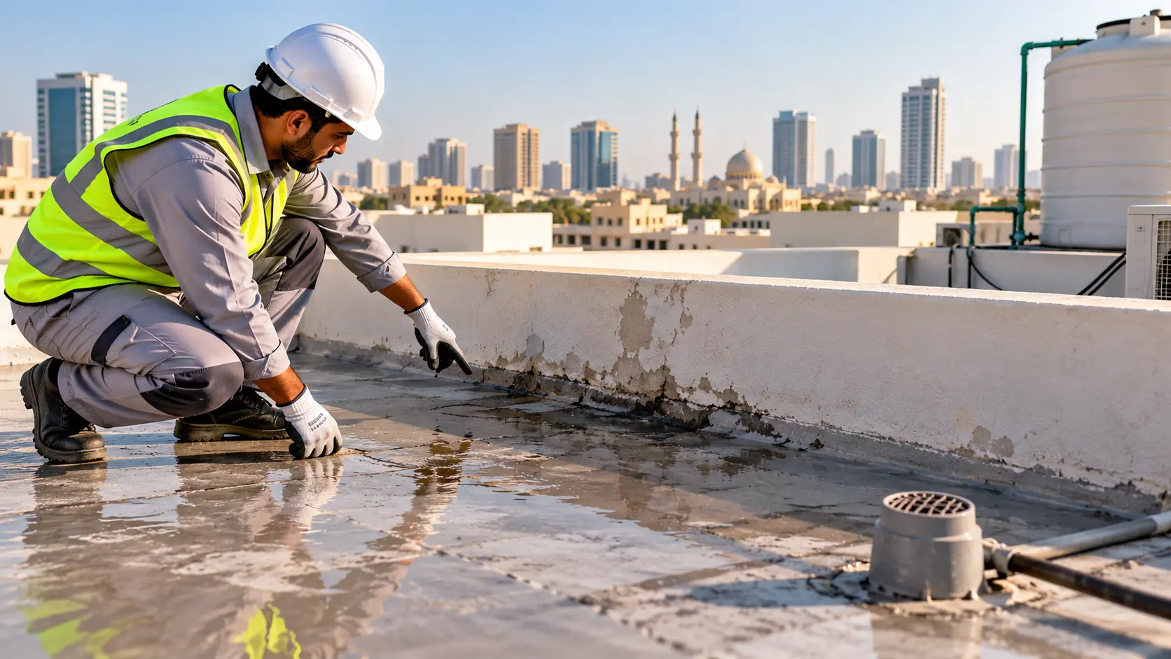 رطوبة سقف الطابق الأخير في عجمان: هل السبب ضعف العزل أم تسرب المياه؟ 2 رطوبة سقف الطابق الأخير في عجمان: هل السبب ضعف العزل أم تسرب المياه؟